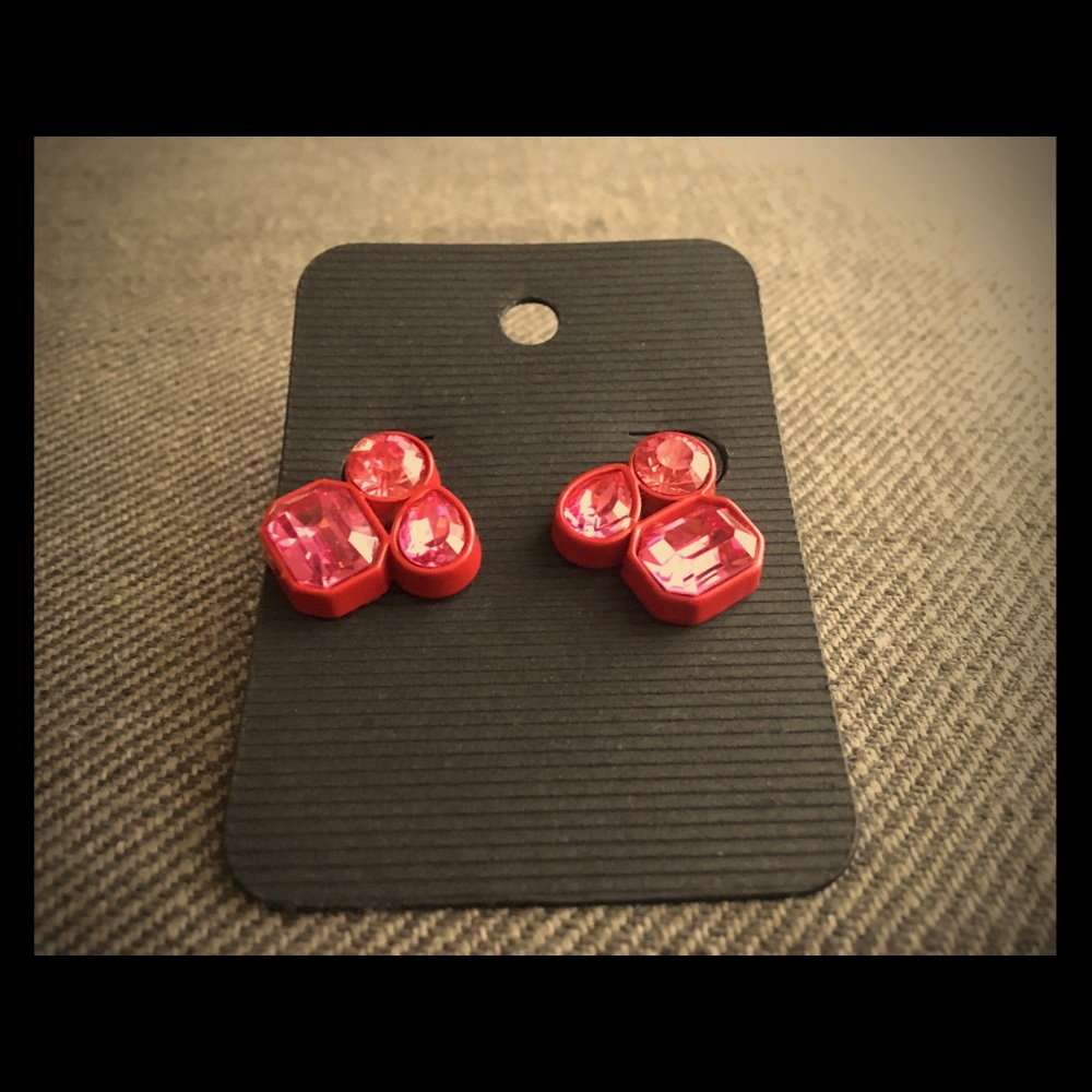 NEW Pink Crystal Earrings